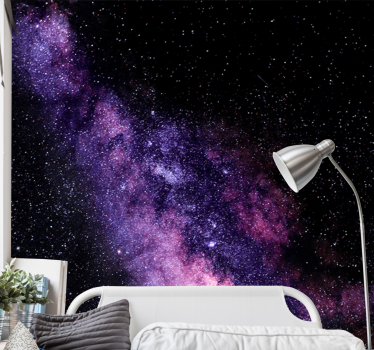 Weltraum Fototapete Schöne lila aussicht auf den weltraum - TenStickers
