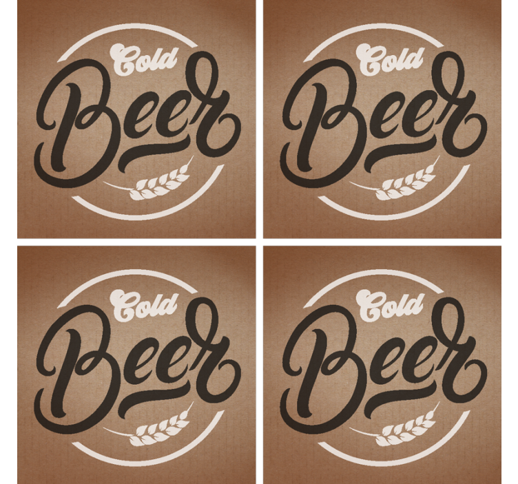 Cold Beer Untersetzer Bierdeckel - TenStickers