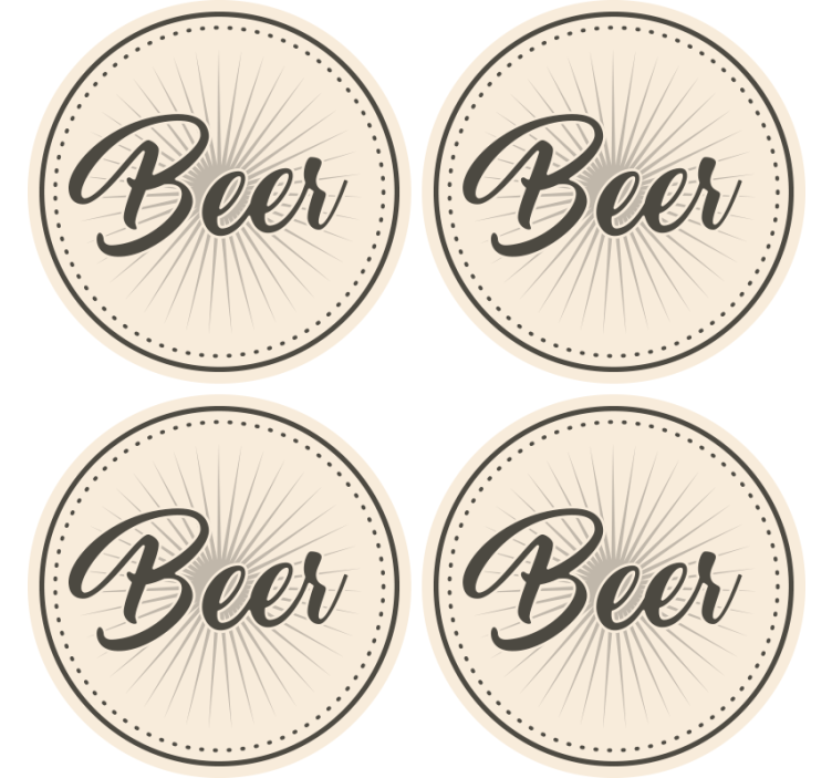 Untersetzer bier elegante brau-typografie - TenStickers