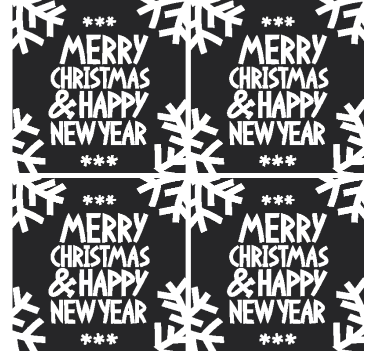 Frohe Weihnachten und ein gutes neues Jahr Untersetzer - TenStickers