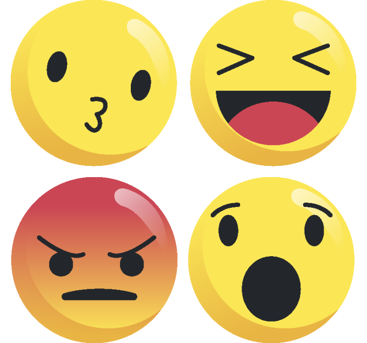 Untersetzer Freak Emoticons - TenStickers