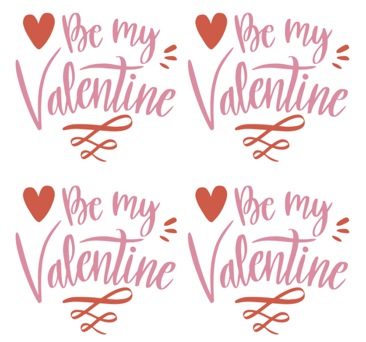 Untersetzer Zitat Be My Valentine - TenStickers