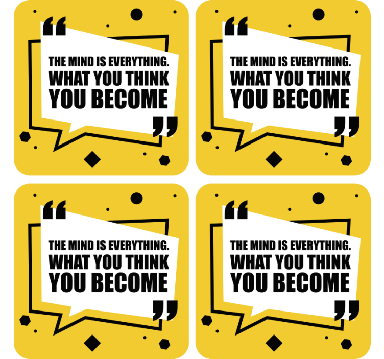 Motivationszitat Untersetzer What You Think - TenStickers