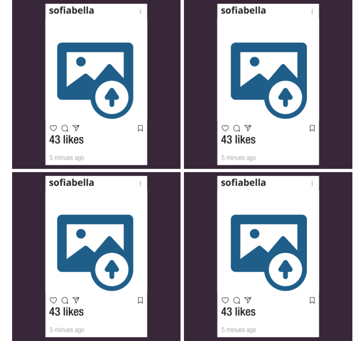 Untersetzer Modern Instagram mit Foto und Text - TenStickers