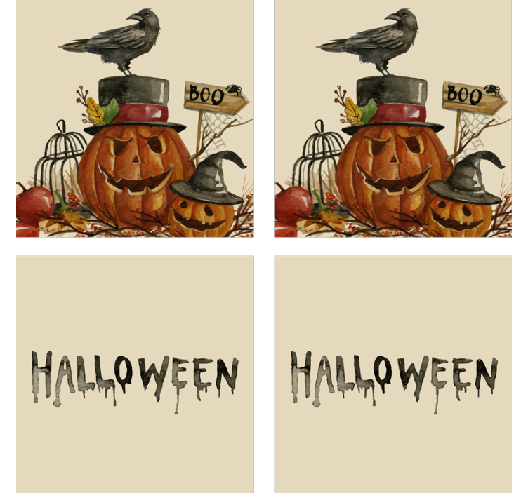 Aquarell Halloween Kürbis Untersetzer - TenStickers