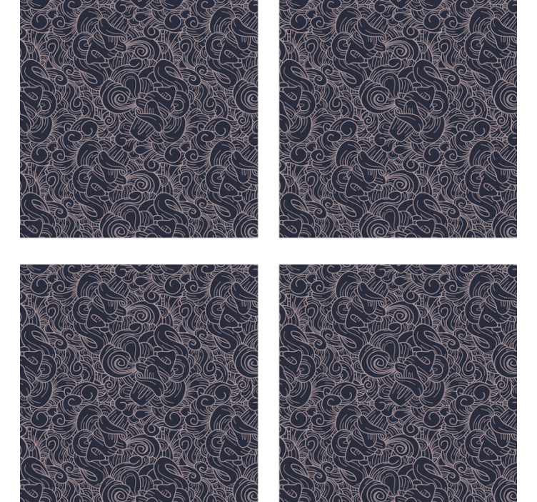 Untersetzer mit filigranem abstraktem muster - TenStickers