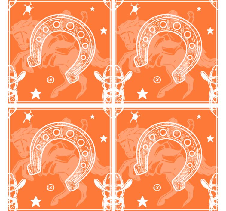 Hufeisenmuster-Untersetzer - TenStickers