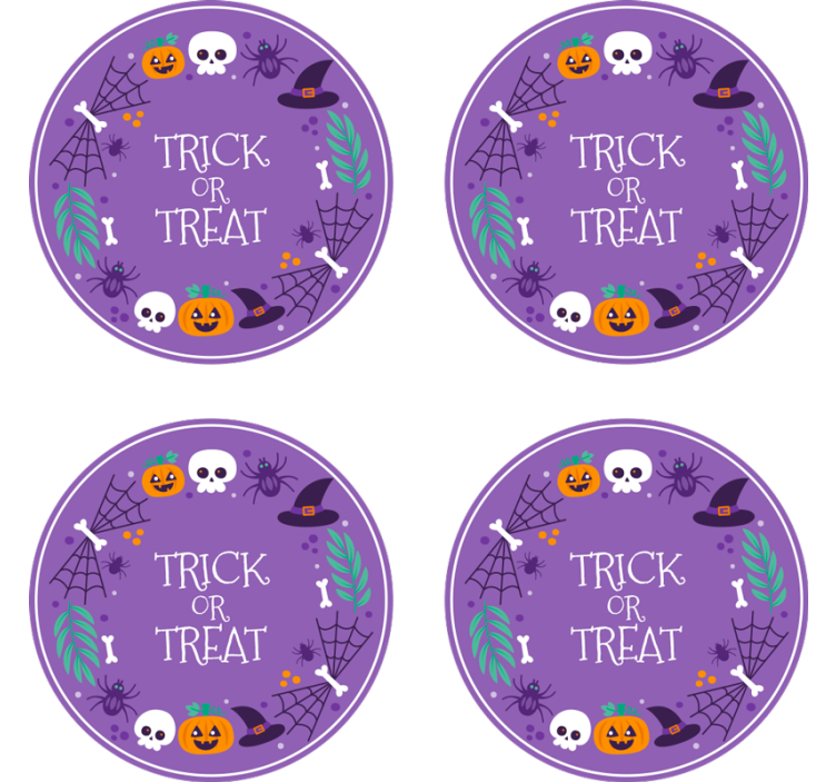 Halloween untersetzer mit halloween motiv - TenStickers