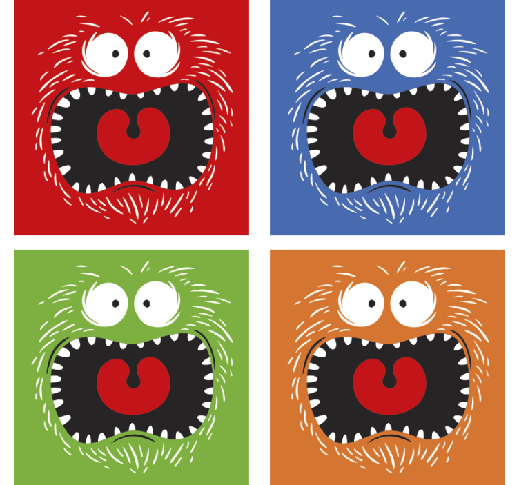 Moderne und farbenfrohe halloween-untersetzer - TenStickers