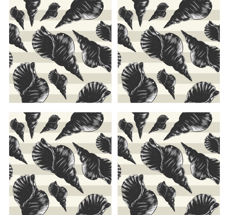Untersetzer mit eleganten muschelmustern - TenStickers