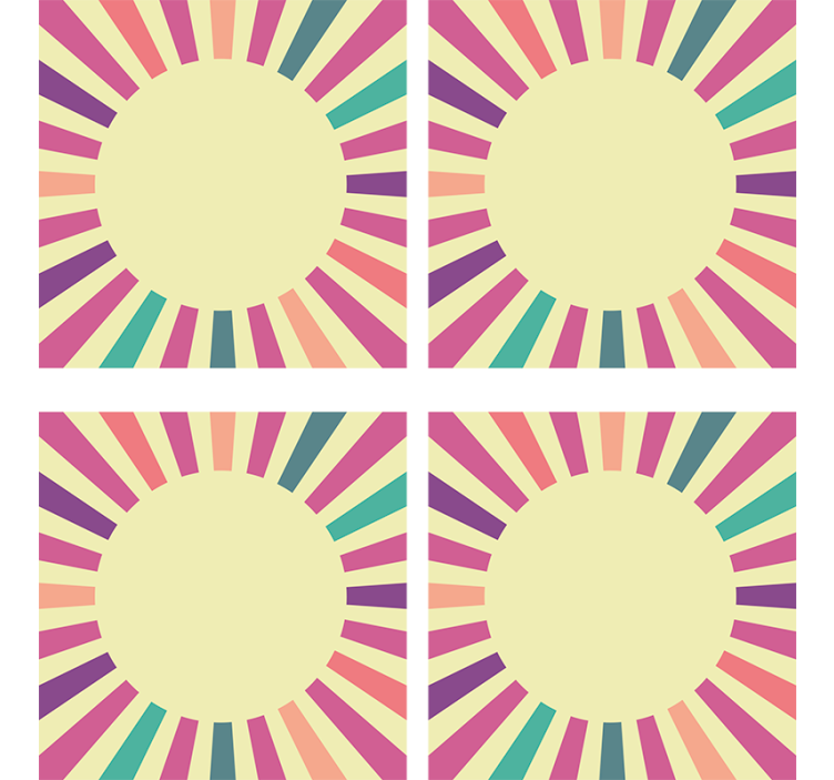 Untersetzer modern mit geometrischem runddesign - TenStickers