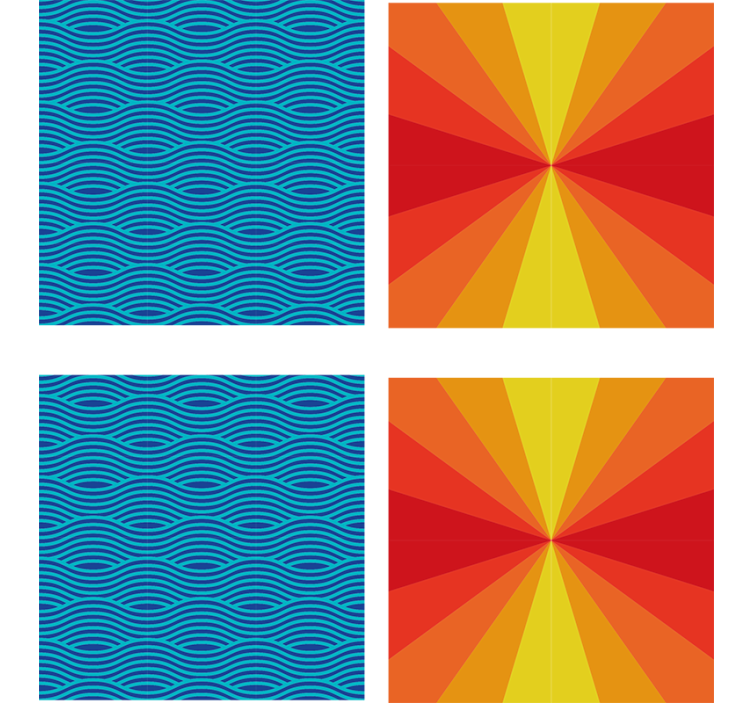 Untersetzer farbexplosion in strahlenden farben - TenStickers