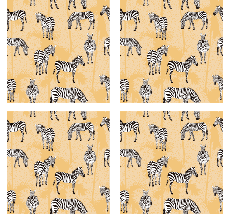 Untersetzer geek mit zebra-muster hintergrund - TenStickers