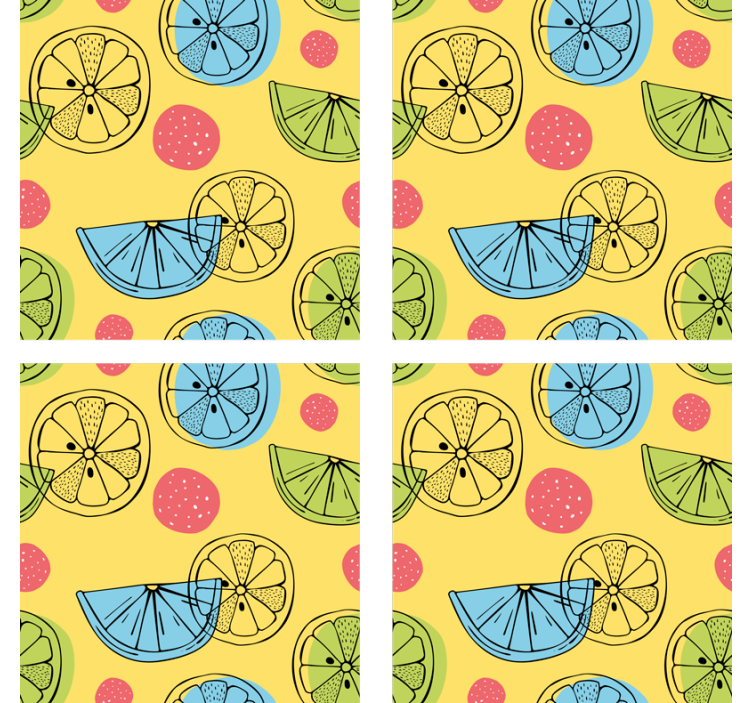 Untersetzer geek mit buntem zitrusmuster - TenStickers