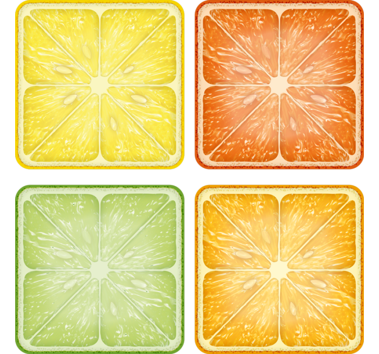 Untersetzer citrus scheibe minima - TenStickers