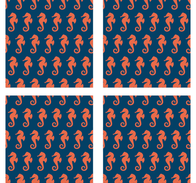 Untersetzer geek mit seepferdchenmuster - TenStickers