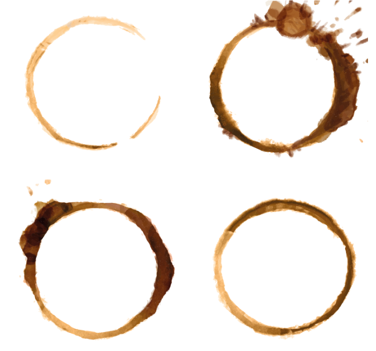 Untersetzer mit kaffeeflecken-muster - TenStickers