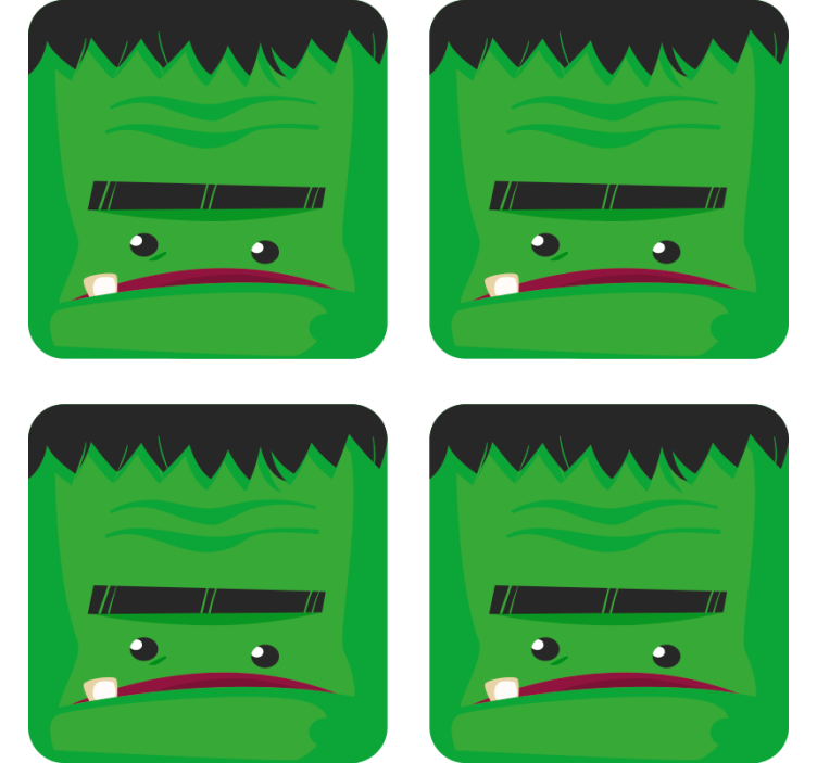 Halloween untersetzer mit frankenstein monster illustration - TenStickers
