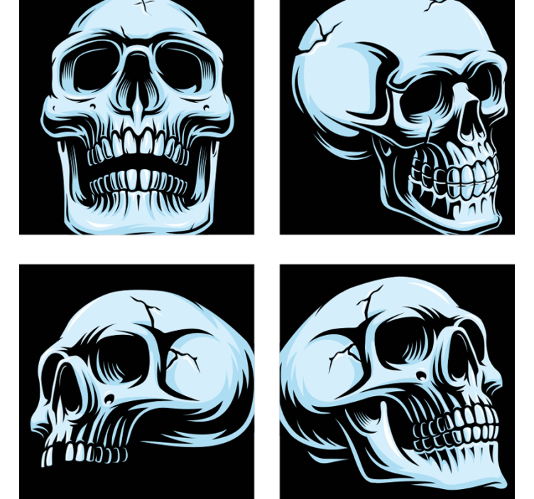 Untersetzer Freak Großer schädeluntersetzer - TenStickers