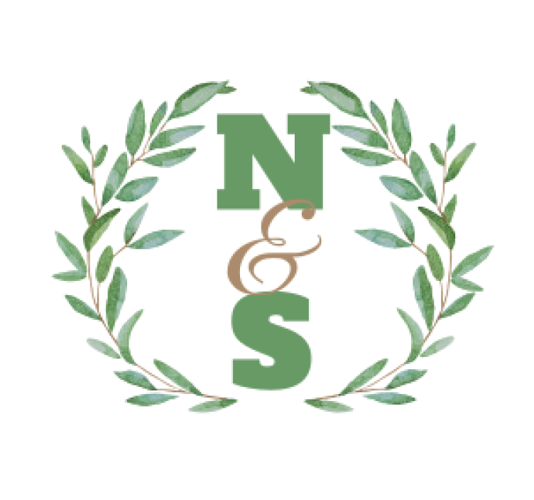 Personalisierte untersetzer mit initialen im blattkranz - TenStickers