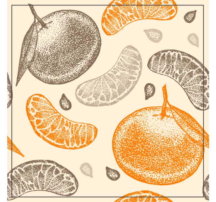 Untersetzer vintage Tropfen orangensaft und scheiben - TenStickers