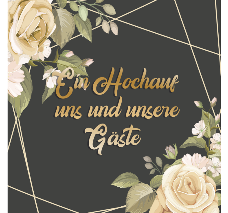 Untersetzer Hochzeit Zu unseren gästen hochzeitszitat - TenStickers