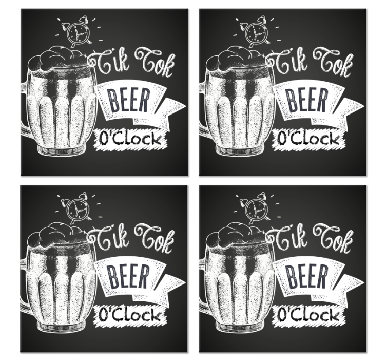 Untersetzer Bier Tik token zitat - TenStickers