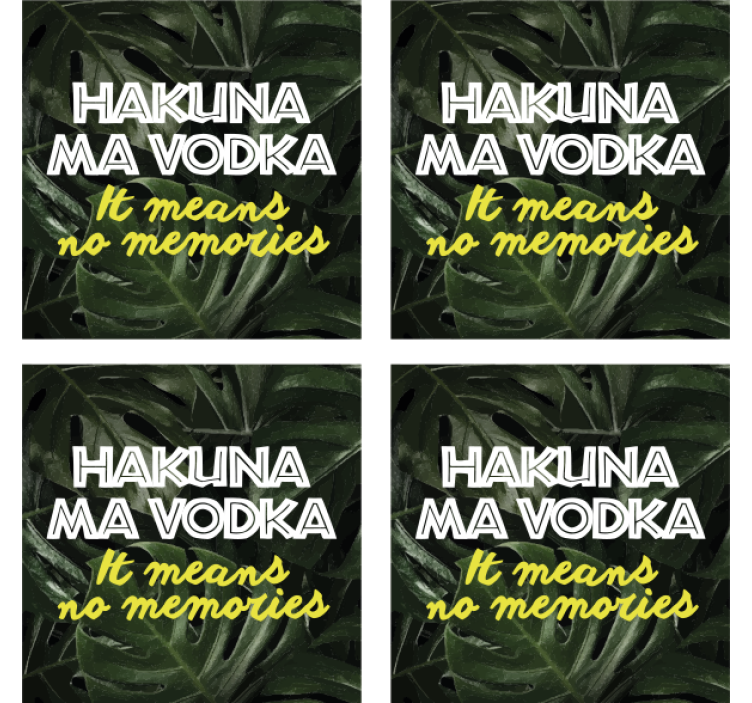 Bierdeckel Sprüche hakuna ma wodka - TenStickers