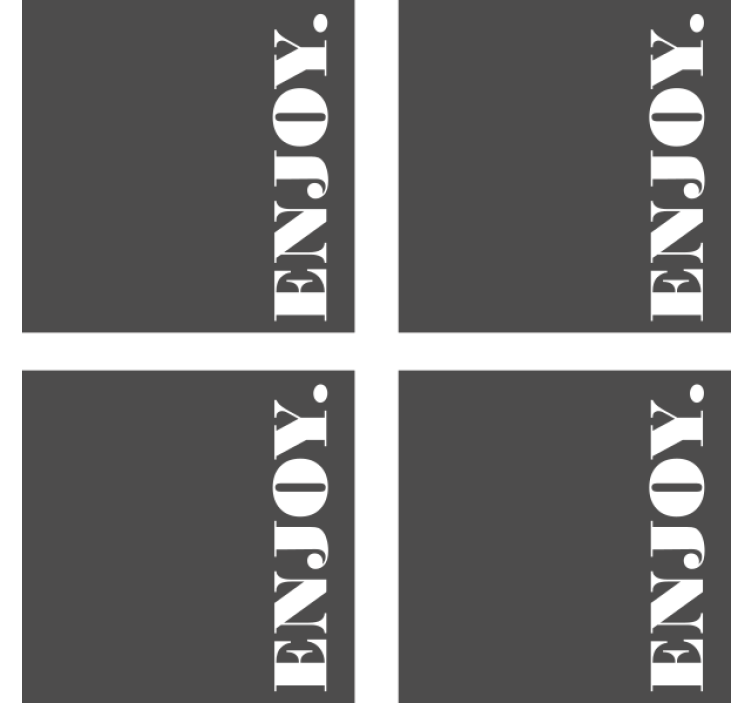 Untersetzer Zitat Genieße zitat - TenStickers