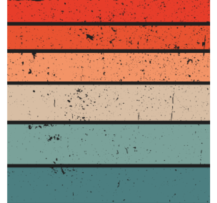 Untersetzer Muster Vintage-linien und -farben - TenStickers