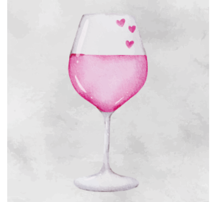 Personalisierte untersetzer herzverzierte gläser - TenStickers