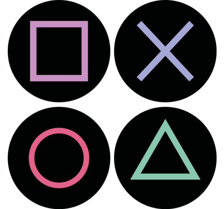 Untersetzer geek mit bunten formmustern - TenStickers