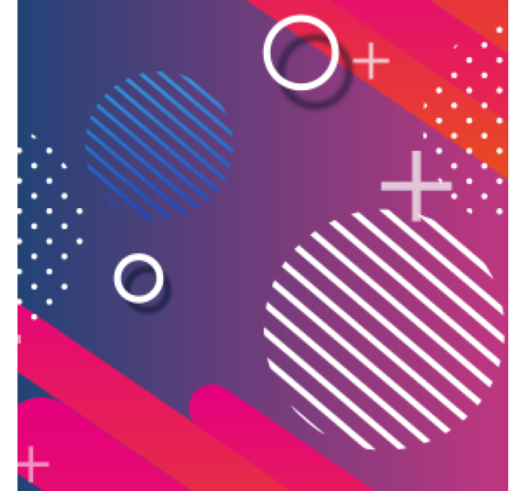 Untersetzer mit geometrischem kreismuster - TenStickers