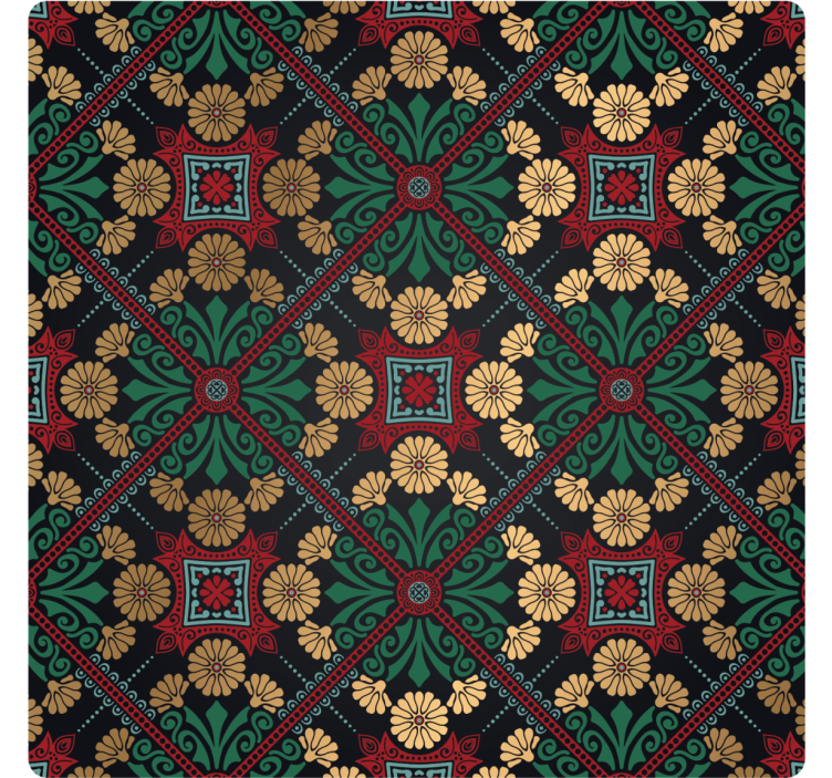 Untersetzer mit floralem dekorativmuster - TenStickers