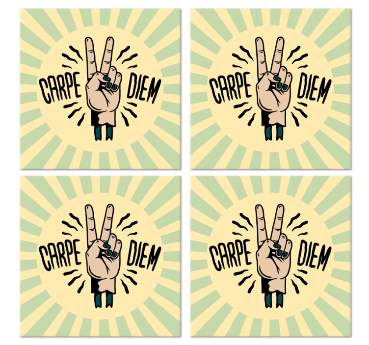 Bierdeckel sprüche mit frieden hand symbol - TenStickers