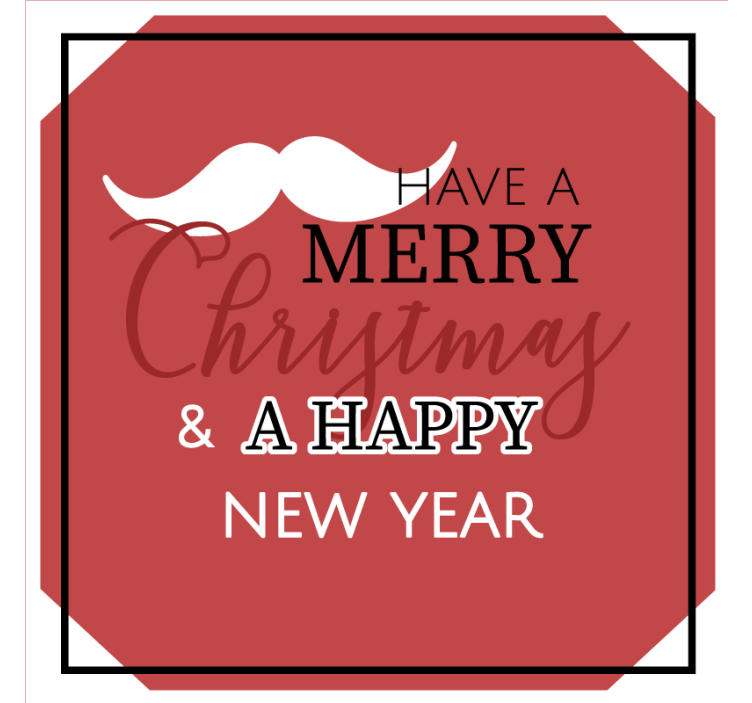 Untersetzer weihnachten fröhliche feiertagsgrüße - TenStickers