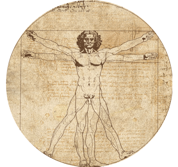 Untersetzer vintage Leonardo da vinci art - TenStickers