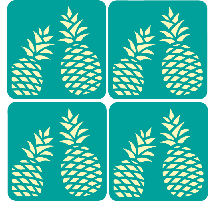 Untersetzer Modern Ananas liebe - TenStickers