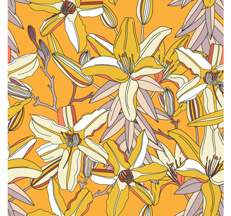 Untersetzer bier mit lebhaftem blumenmuster - TenStickers