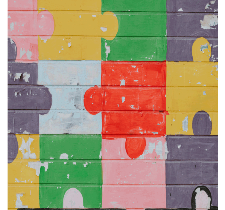 Untersetzer geek buntes puzzle-muster - TenStickers