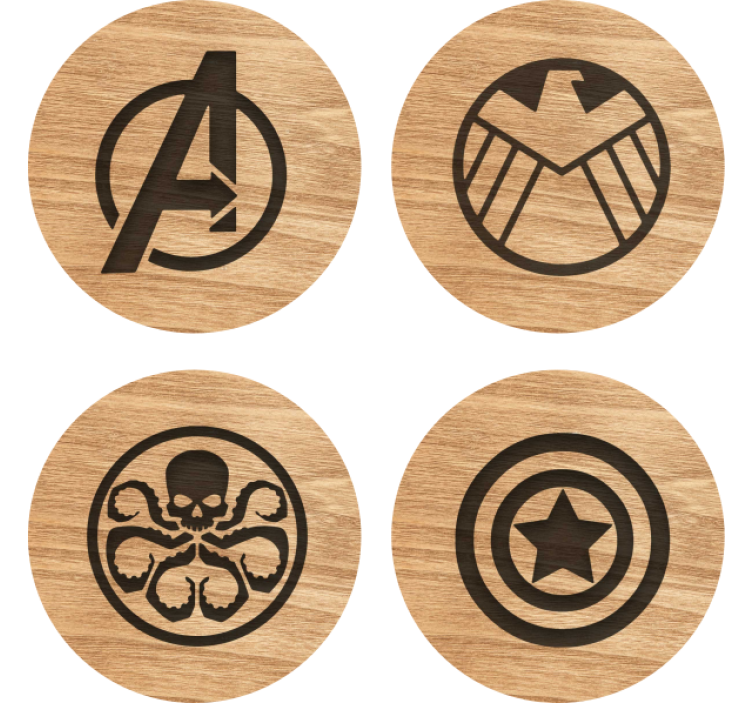 Untersetzer Freak Avengers Untersetzer set - TenStickers