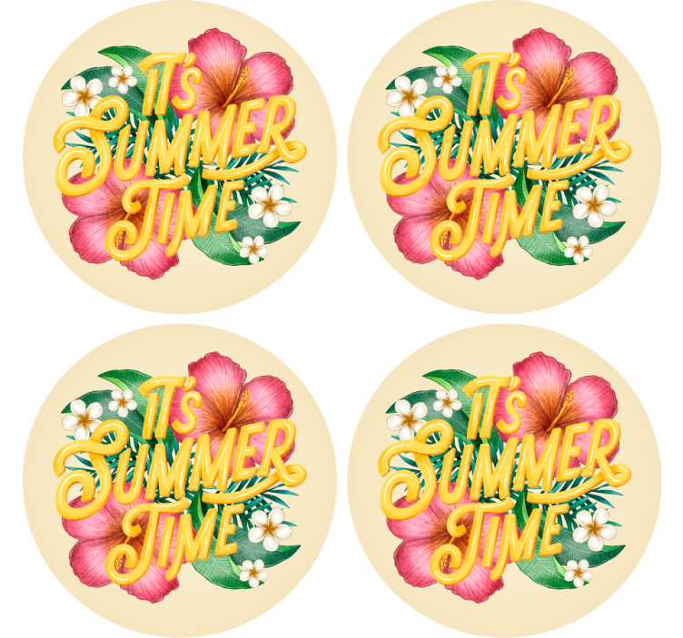 Bierdeckel sprüche florale sommer zitate - TenStickers