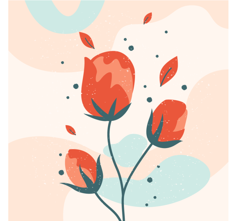 Untersetzer modern stilvolles blumenarrangement - TenStickers