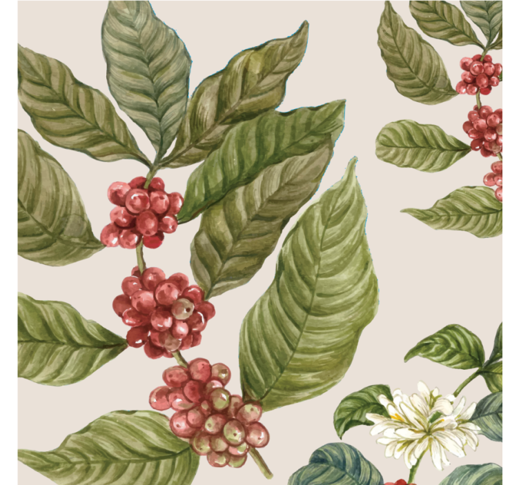 Untersetzer modern Kaffeesamen coole illustration - TenStickers