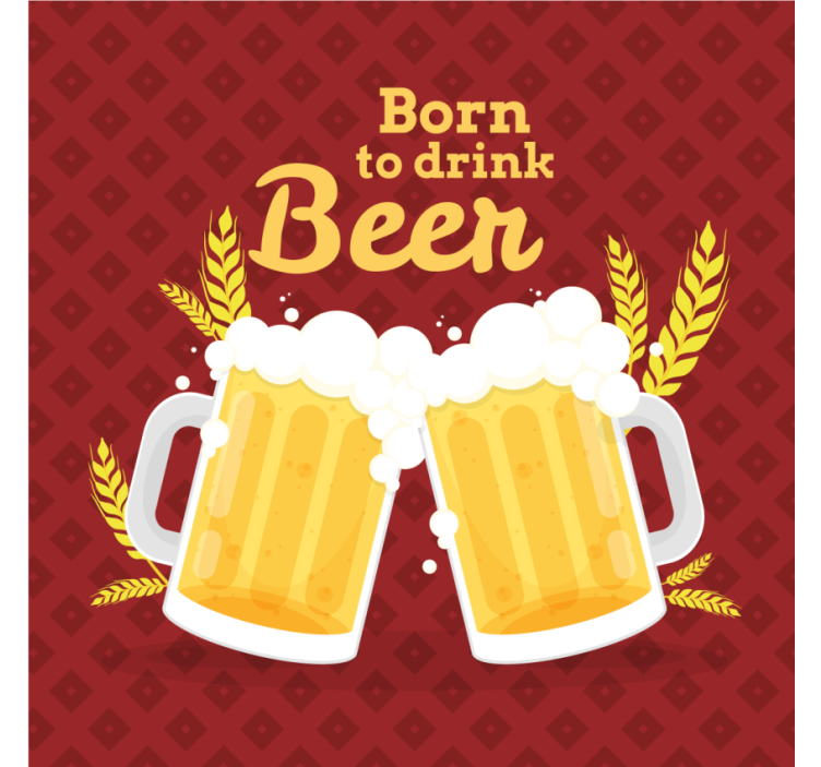 Untersetzer bier prost mit bier - TenStickers