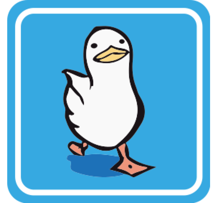 Untersetzer geek mit laufender cartoon-ente - TenStickers