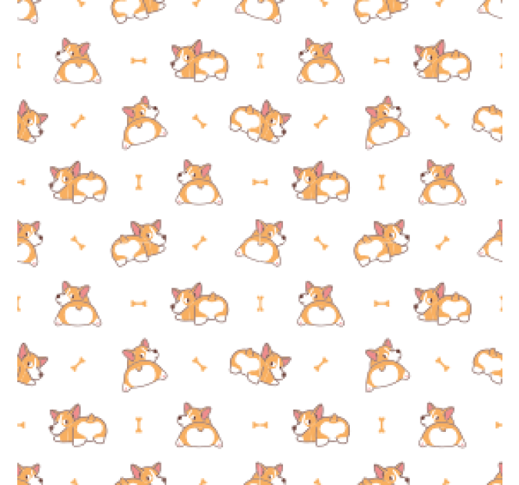 Untersetzer geek mit verspieltem corgi-muster - TenStickers