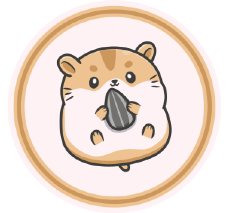 Untersetzer geek süßer hamster mit samen - TenStickers
