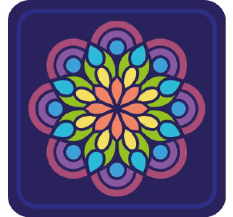 Untersetzer mit buntem blumenmuster - TenStickers