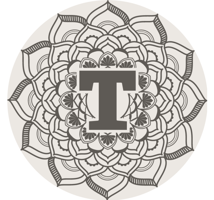 Untersetzer bier mit floraler monogramm-dekoration - TenStickers